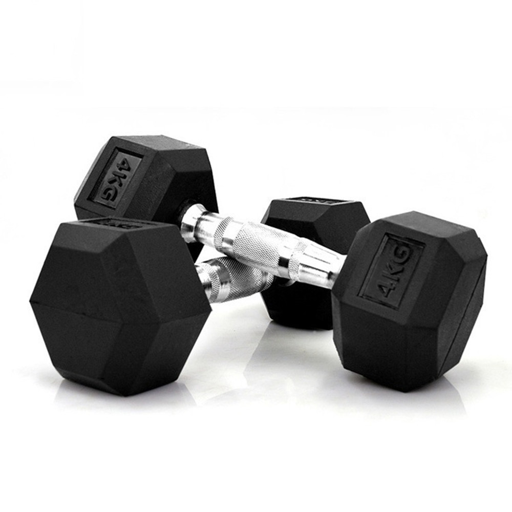 Hex Rubber Dumbbell